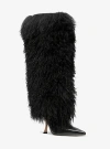 Michael Kors Luna Shearling And Leather Boot In Black