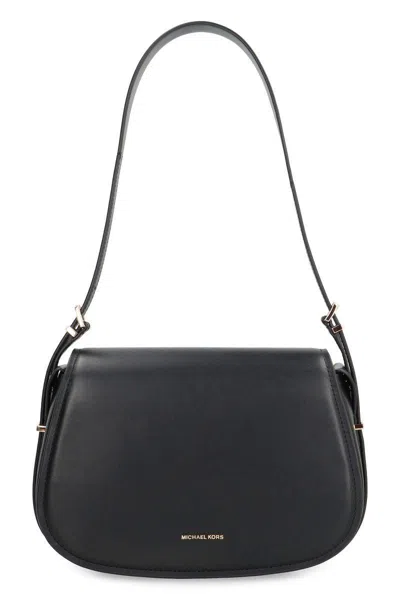 Michael Kors Lydia Leather Crossbody Bag In Black