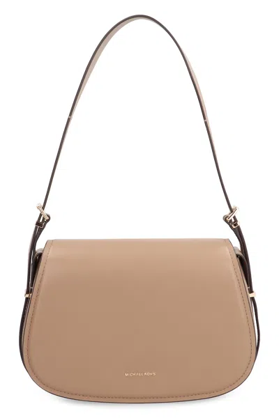 Michael Kors Lydia Leather Crossbody Bag In Turtledove