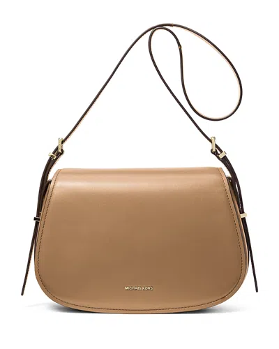 Michael Kors Lydia Medium Flap Messenger Bag In Husk