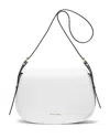 Michael Kors Lydia Medium Flap Messenger Bag In Optic White