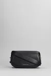 Michael Kors Lydia Curved Black Leather Shoulder Bag