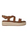 Michael Kors Lynn Brown Platform Sandal In Luggage