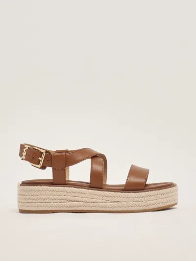 Michael Kors Lynn Espadrille Sandal Espadrillas In Cuoio