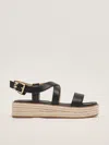 Michael Kors Lynn Espadrille Sandal Espadrillas In Nero