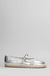 Michael Kors Lynn Espadrilles In Silver Leather In Silver