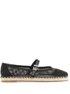 Michael Kors Lynn Mesh Ballet Espadrilles In Black