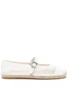 Michael Kors Lynn Mesh Ballet Espadrilles In Weiss