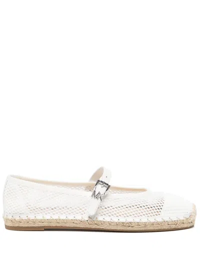 Michael Kors Lynn Mesh Ballet Espadrilles In White