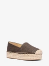 Michael Kors Lynn Signature Logo Platform Espadrille In Brown