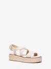 Michael Kors Lynn Signature Logo Platform Espadrille Sandal In Natural