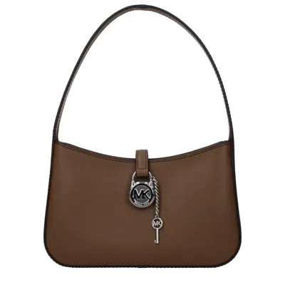 Michael Kors Lyra Women's Handbag Brown/wood Leather