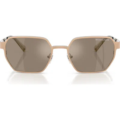 Michael Kors Madagascar 55mm Irregular Sunglasses In Brown