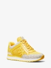 MICHAEL KORS MADDY TWO-TONE SIGNATURE LOGO AND MESH TRAINER