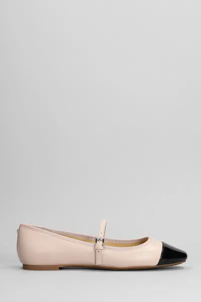 Michael Kors Mae Flex Ballet Flats In Rose-pink Leather In Soft Pink