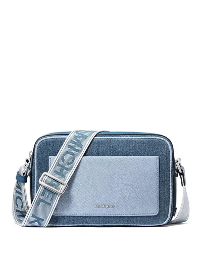 Michael Kors Maeve Large East/west Pocket Crossbody In Denim