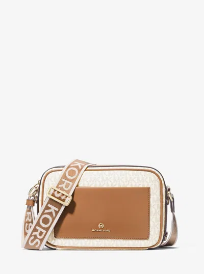 Michael Kors Maeve Large Signature Crossbody Bag In Brown
