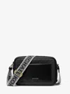 Michael Kors Jet Set Large Nylon Gabardine Crossbody Bag In Black