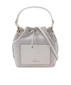 Michael Kors Maeve Monogram-print Bucket Bag In Gray