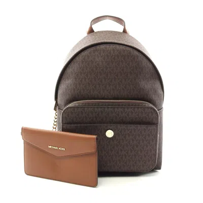 Michael Kors Maisie 2 In 1 Backpack Pvc Leather In Brown