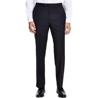 Michael Kors Majestic Mens Satin Trim Wool Dress Pants In Black