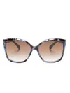 Michael Kors Malia Square-frame Sunglasses In Blue