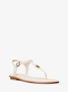 Michael Kors Mallory Signature Logo T-strap Sandal In Natural
