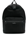 Michael Kors Adjustable Strap Front Zip Handle Backpack In Black