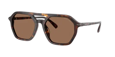 Michael Kors Jackson Hole 57mm Pilot Sunglasses In Brown