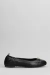 Michael Kors Mandy Flex Ballet Flats In Black Leather