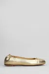 Michael Kors Mandy Flex Ballet Flats In Gold Leather