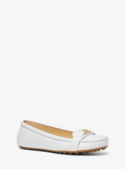 Michael Kors Mandy Leather Moccassin In White
