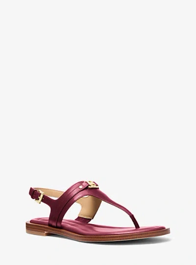 Michael Kors Mandy Leather T-strap Sandal