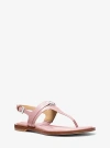 Michael Kors Mandy Leather T-strap Sandal In Pink