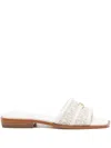 Michael Kors Mandy Sandals In 白色