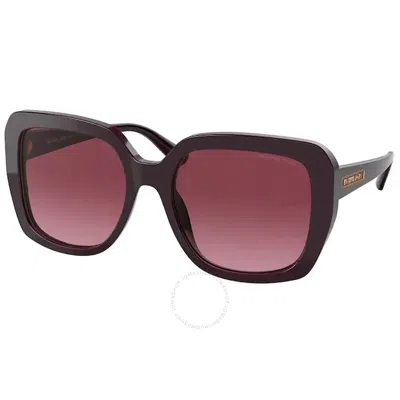 Michael Kors Manhasset Cordovan Gradient Square Ladies Sunglasses Mk2140f 33448h 57 In Brown