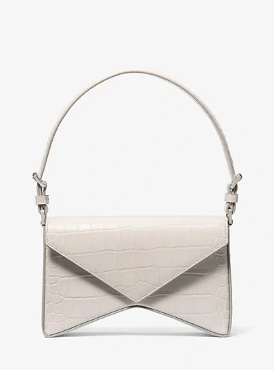 Michael Kors Manhatta Medium Crocodile Embossed Leather Bag