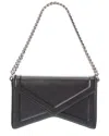 Michael Kors Collection Manhattan Medium Leather Shoulder Bag In Black