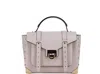 Michael Kors Manhattan Medium Powder Blush Leather Top Handle Satchel Handbag In Blue