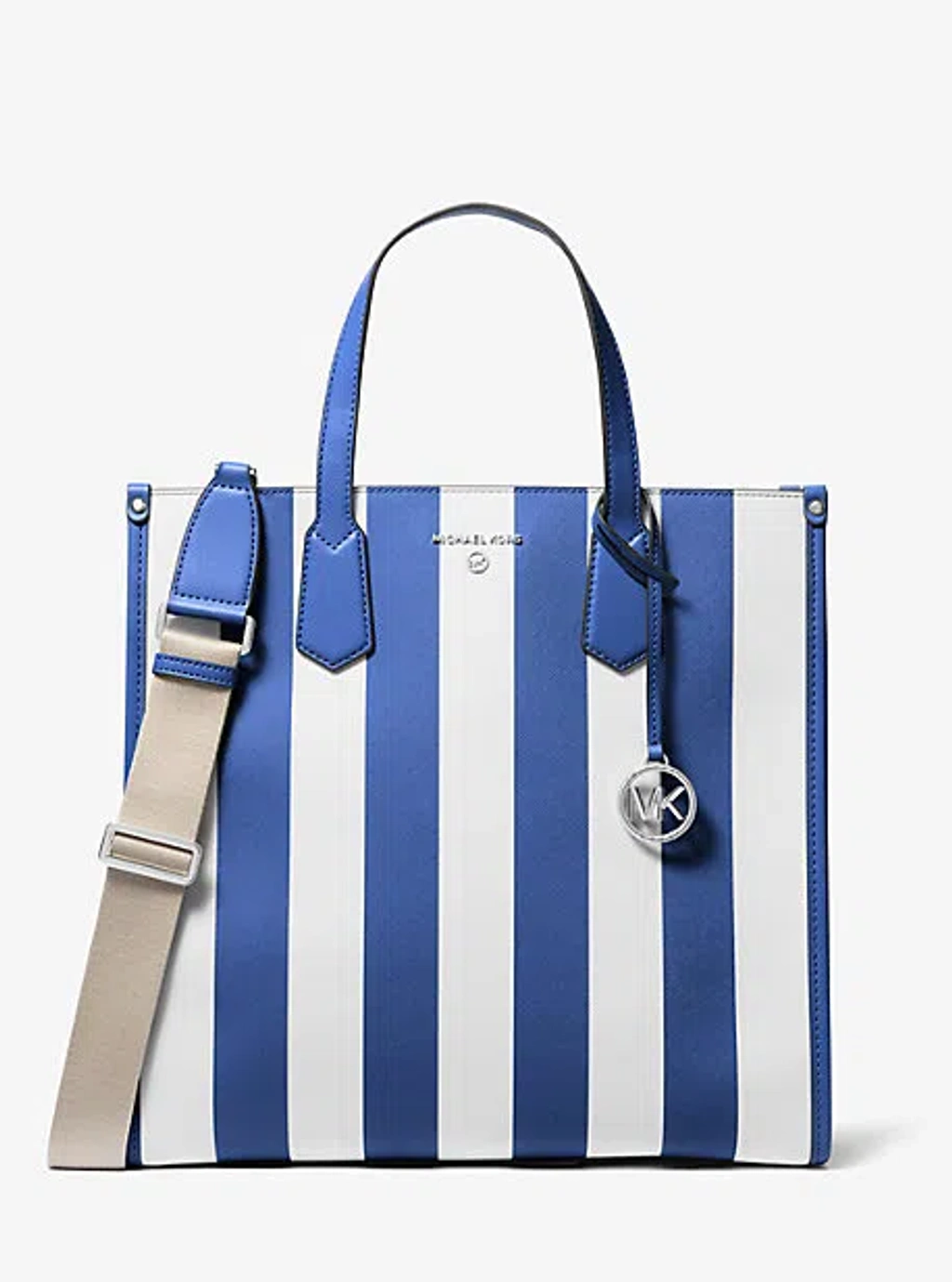 バッグ maple Michael Kors Maple Large Striped Tote Bag In Blue | ModeSens