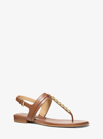 Michael Kors Marcia Embellished Leather Sandal In Multi