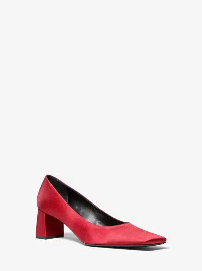 Michael Kors Maria Satin Pump In Red