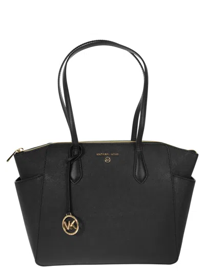 Michael Kors Marilyn - Medium Saffiano Leather Tote Bag  In Black
