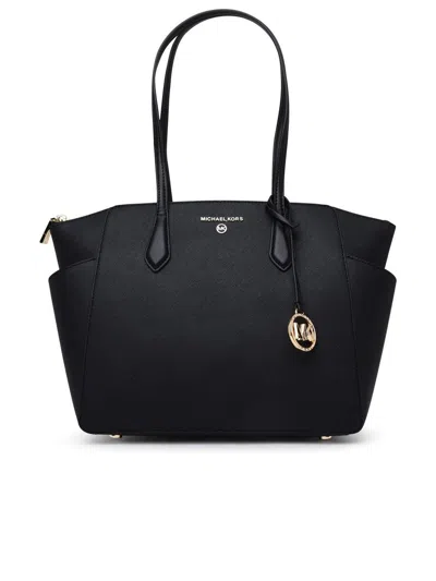 Michael Kors Marilyn Leather Tote In Black