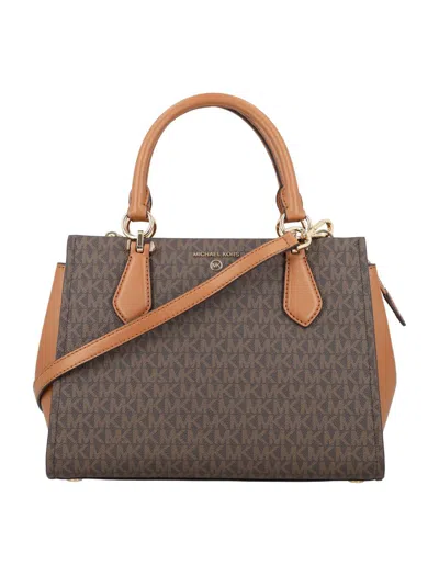 Michael Kors Marilyn Md Satchel In Brown