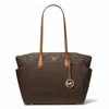 Michael Kors Marilyn Medium Logo Tote Bag In Brown
