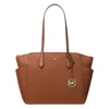 Michael Kors Marilyn Medium Saffiano Leather Tote Bag In Brown