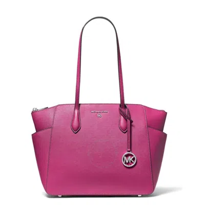 Michael Kors Marilyn Medium Saffiano Leather Tote Bag In Red