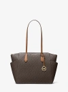 Michael Kors Marilyn Medium Signature Logo Tote Bag In Brown