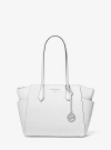 Michael Kors Marilyn Medium Signature Logo Tote Bag In Grey